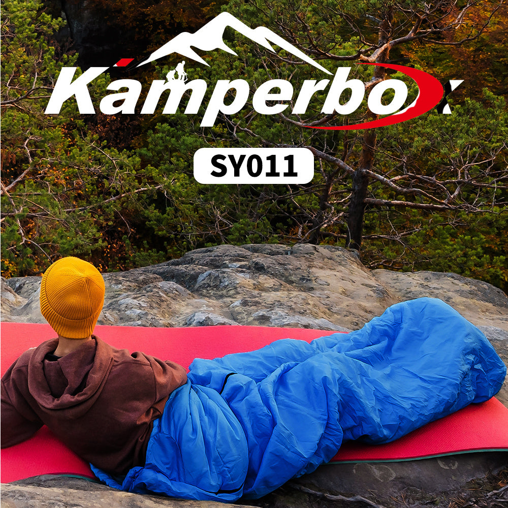 Camping Sleeping Bag – Lightweight, Nylon, and Portable with Double Zipper