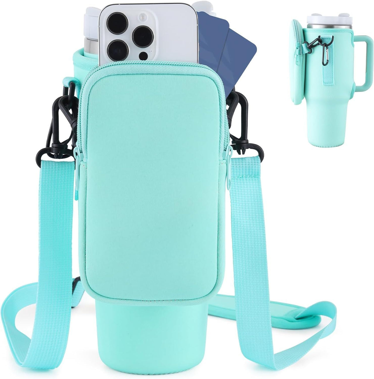 Modern Water Bottle Holder Compatible With 40oz Tumbler With Handle For Outdoor Travelling And Hiking