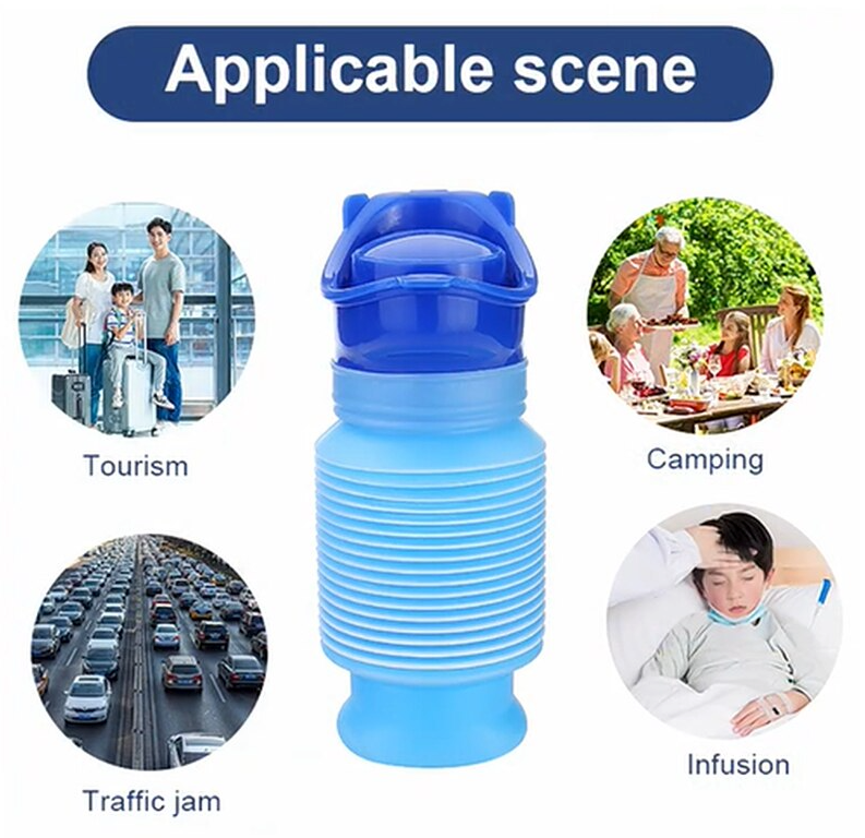 Portable Unisex Urinal Travel Camping Toilet Pee Bottle