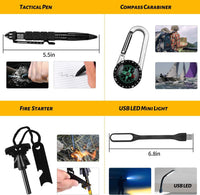 Thumbnail for 60 In 1 Emergency Survival Gear Kits For Camping, Hiking And Climbing