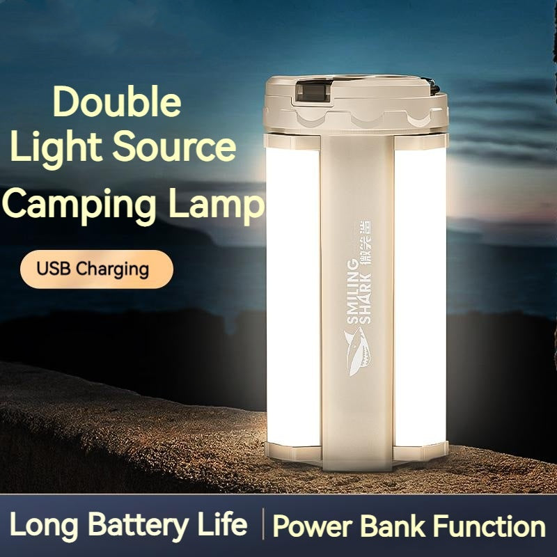 Rechargeable LED Camping Light with Multiple Lighting Modes and Battery Indicator