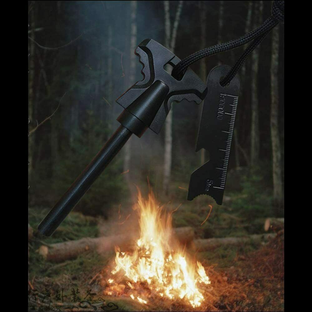 Waterproof Ferro Rod Fire Starter with Flint Steel Striker for Camping and Survival