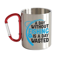 Thumbnail for A Day Without Fishing Carabiner Mug 12oz