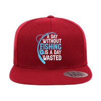 Thumbnail for A Day Without Fishing Embroidered Flat Bill Cap
