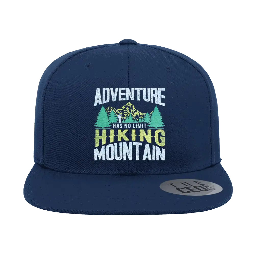 Adventure Has No Limit Embroidered Flat Bill Cap