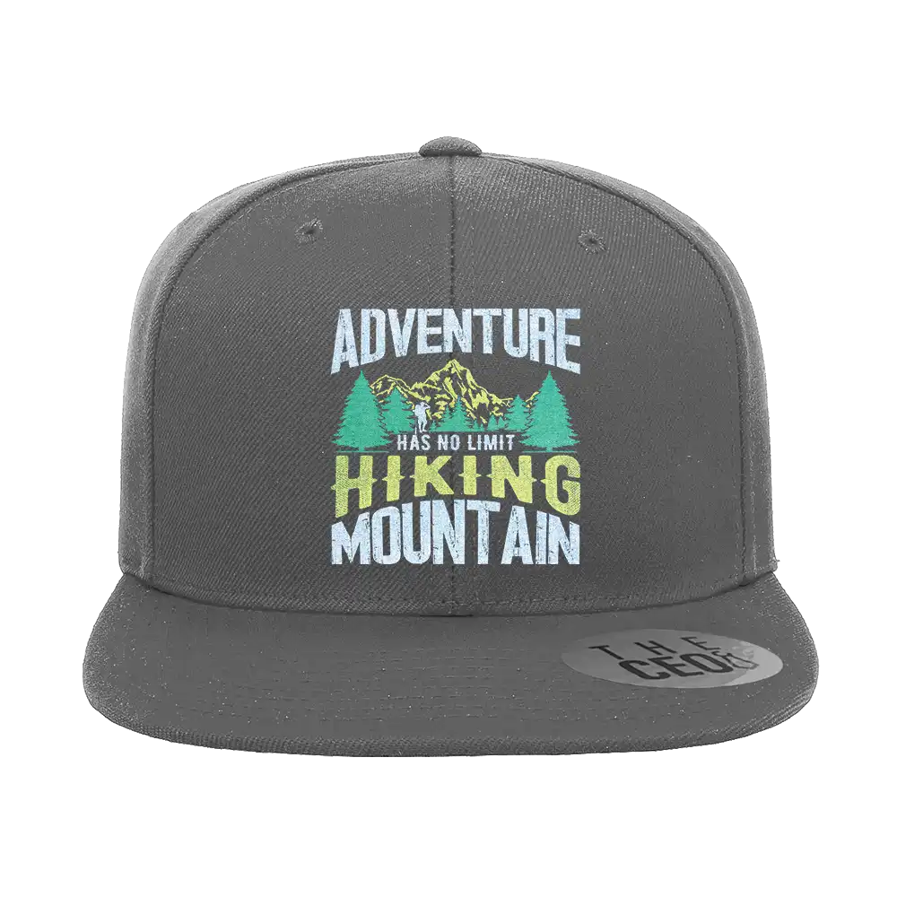 Adventure Has No Limit Embroidered Flat Bill Cap