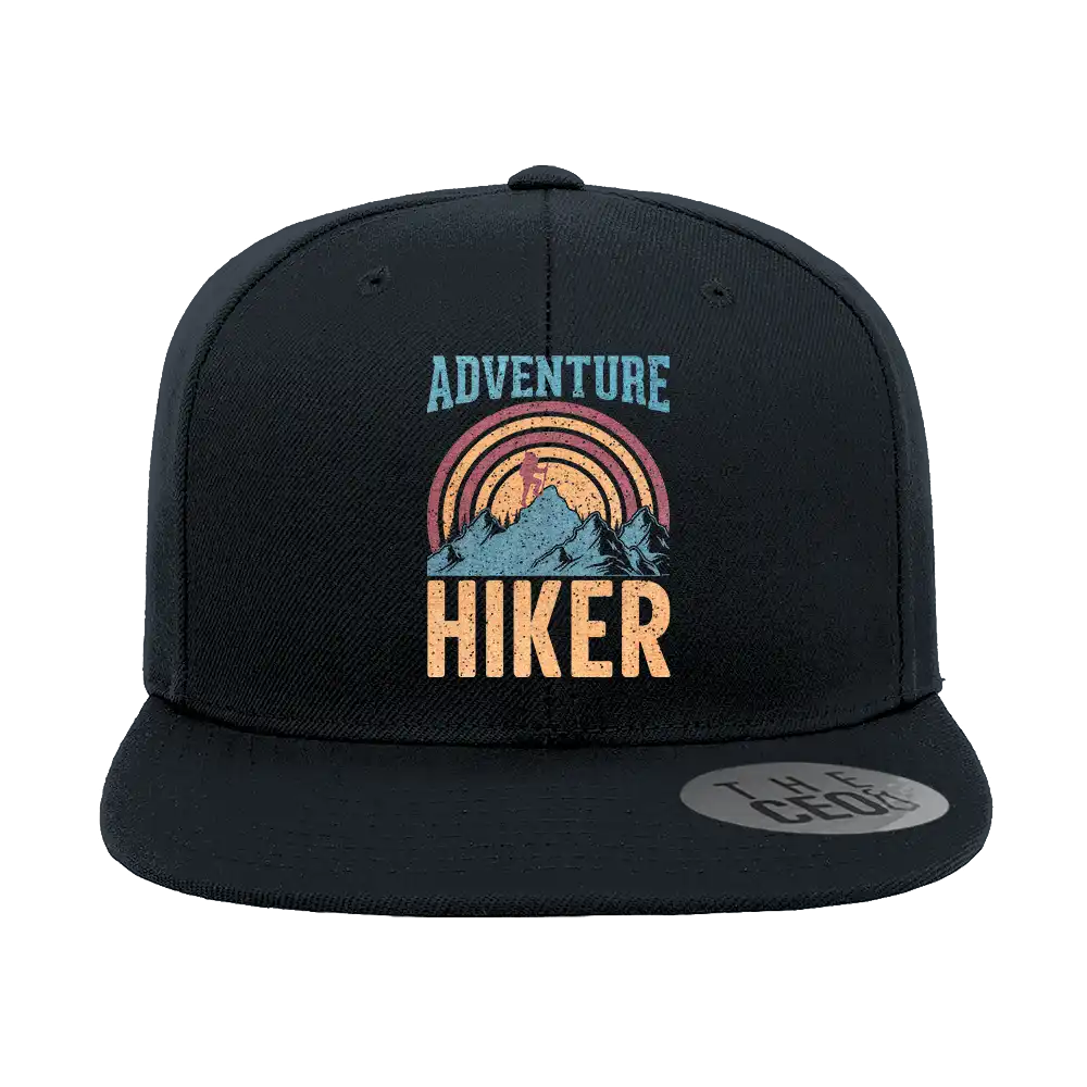 Adventure Hiker Embroidered Flat Bill Cap