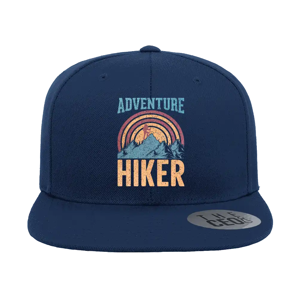 Adventure Hiker Embroidered Flat Bill Cap