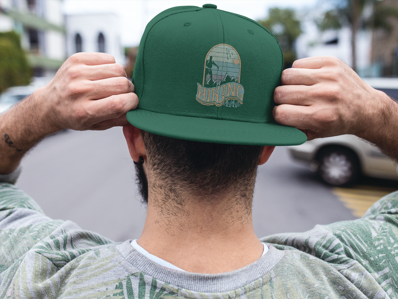 Calling Cap Adventure Is Calling Embroidered Flat Bill Cap - Outdoorzees