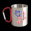American Flag Fish Carabiner Mug 12oz
