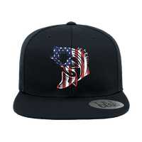 Thumbnail for American Flag Fish Embroidered Flat Bill Cap