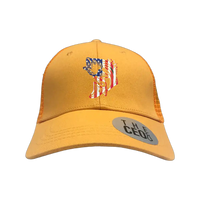 Thumbnail for American Flag Fish Embroidered Trucker Hat