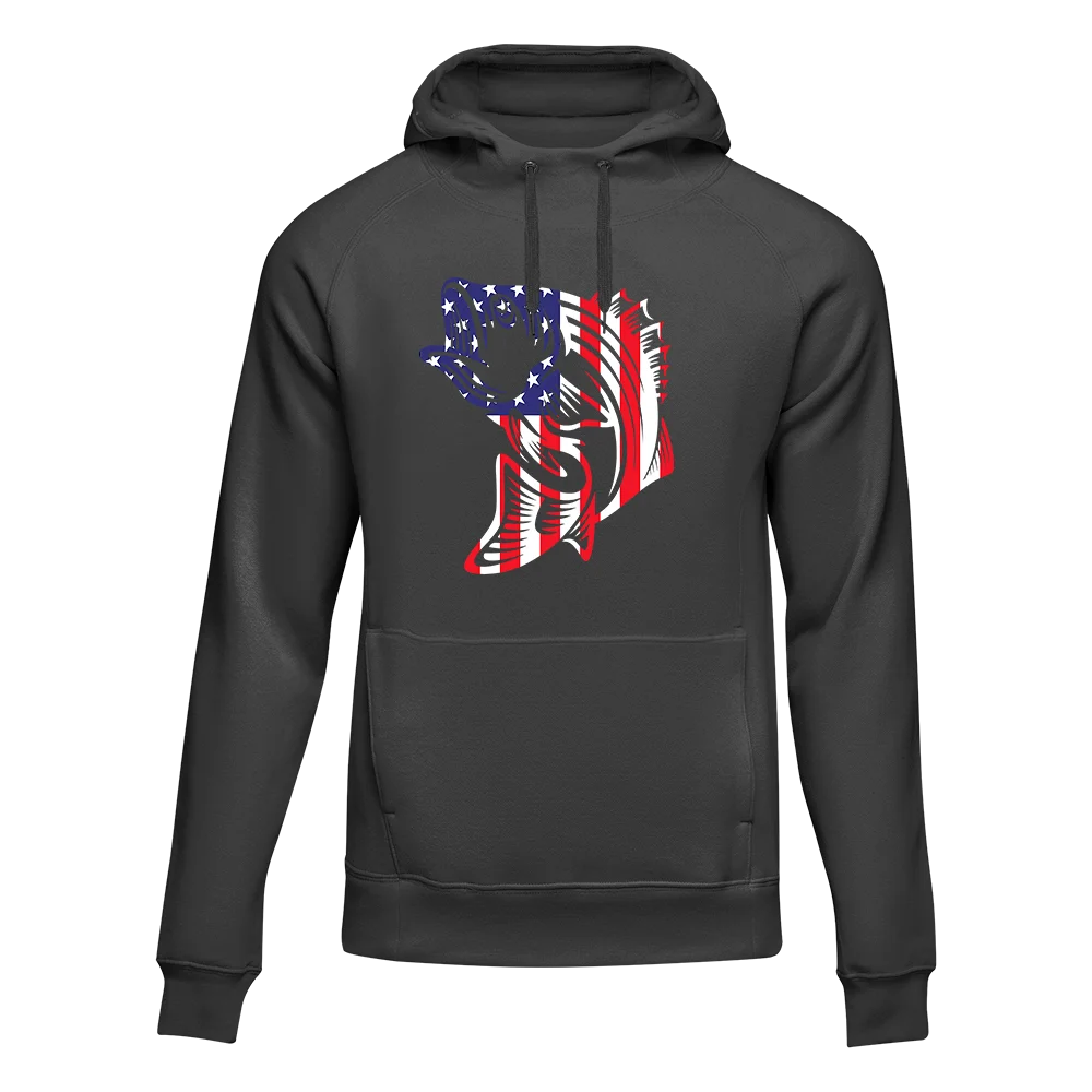 American Flag Fish Unisex Hoodie