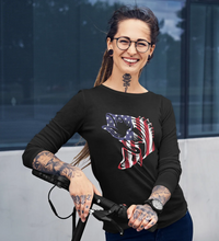 Thumbnail for American Flag Fish Women Long Sleeve Shirt