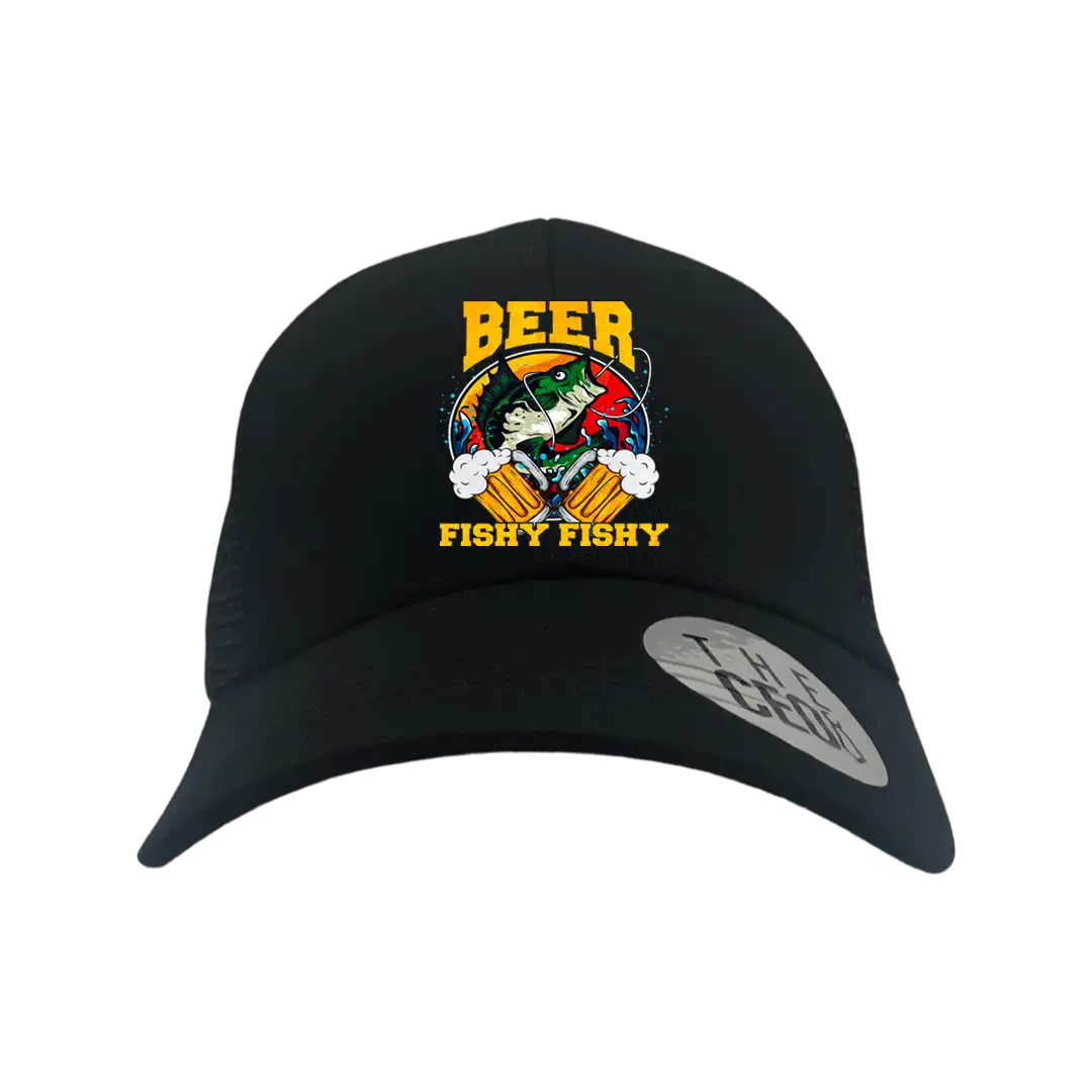 Beer Fishy Fishy 2 Printed Trucker Hat