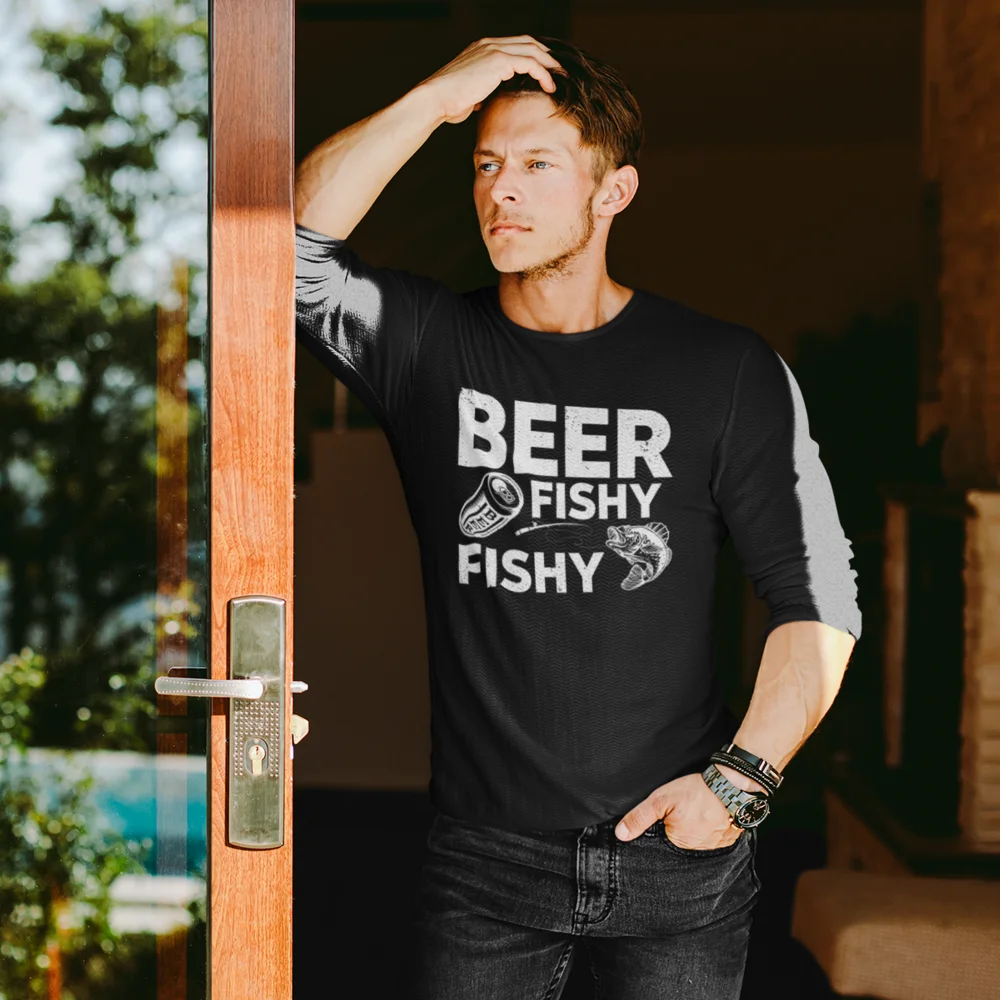 Beer Fishy Fishy Men Long Sleeve Shirt