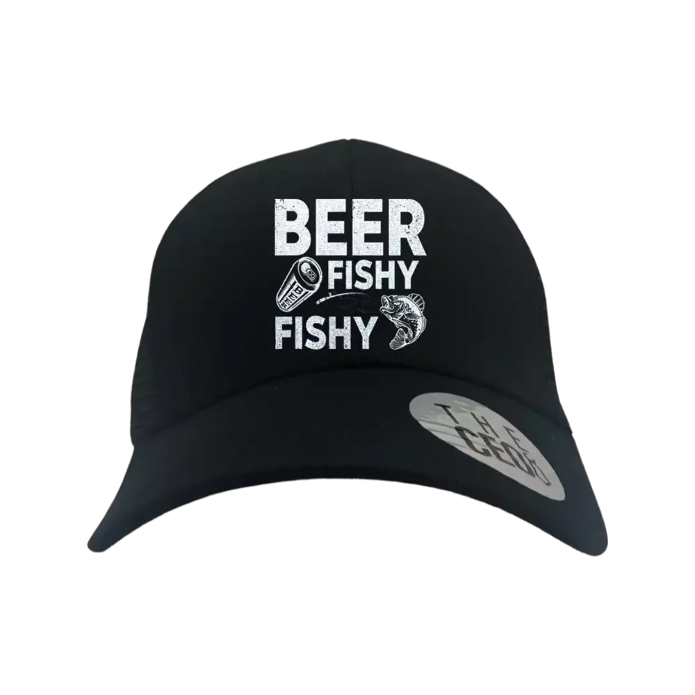 Beer Fishy Fishy Embroidered Trucker Hat