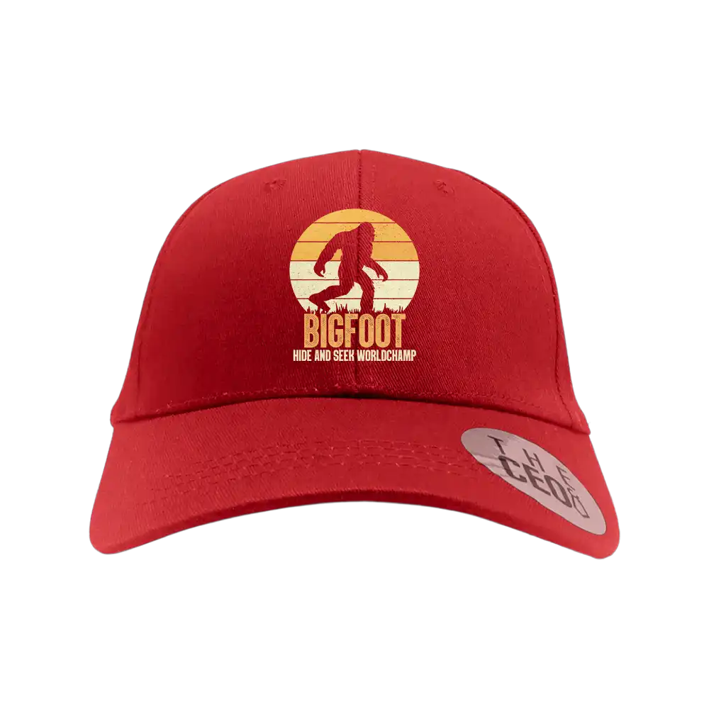 Bigfoot Hide And Seek Embroidered Baseball Hat