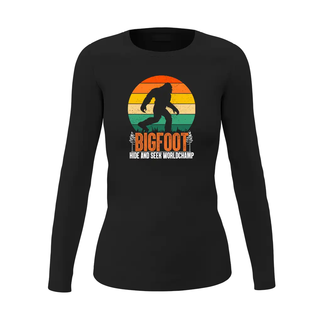 Bigfoot Hide And Seek Women Long Sleeve Shirt