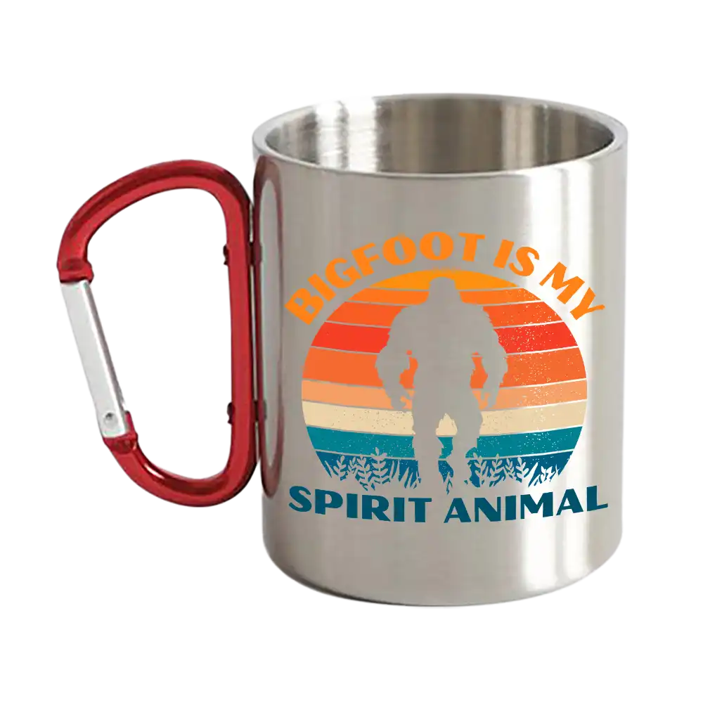 Bigfoot Is My Spirit Animal Carabiner Mug 12oz