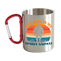 Thumbnail for Bigfoot Is My Spirit Animal Carabiner Mug 12oz