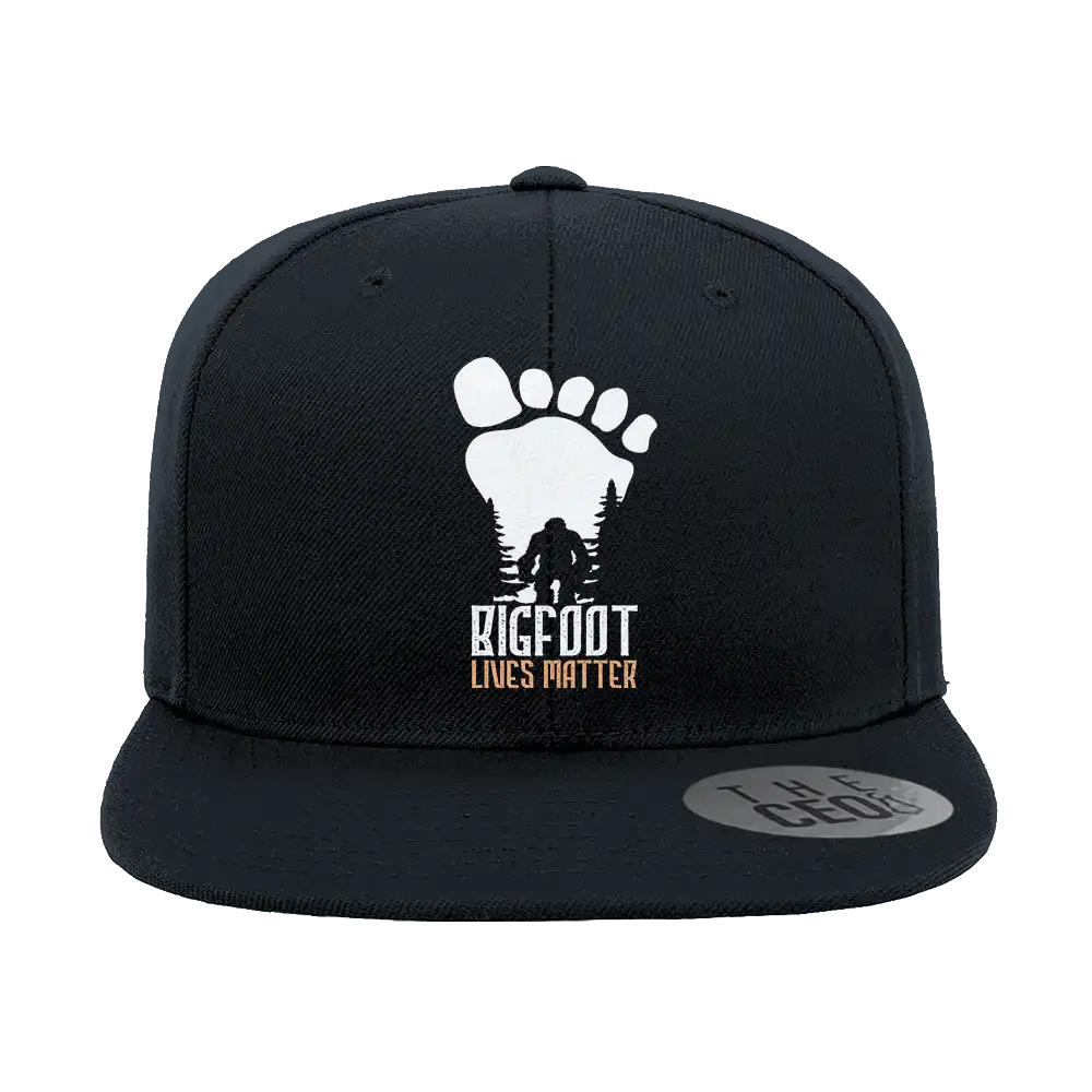 Bigfoot Lives Matter Embroidered Flat Bill Cap