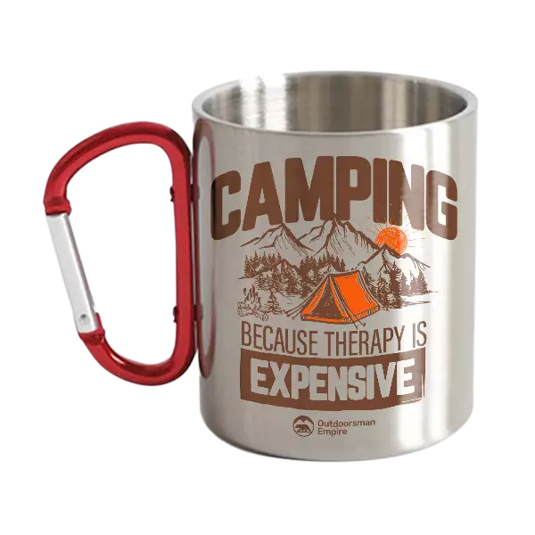 Camping No Expensive Carabiner Mug 12oz