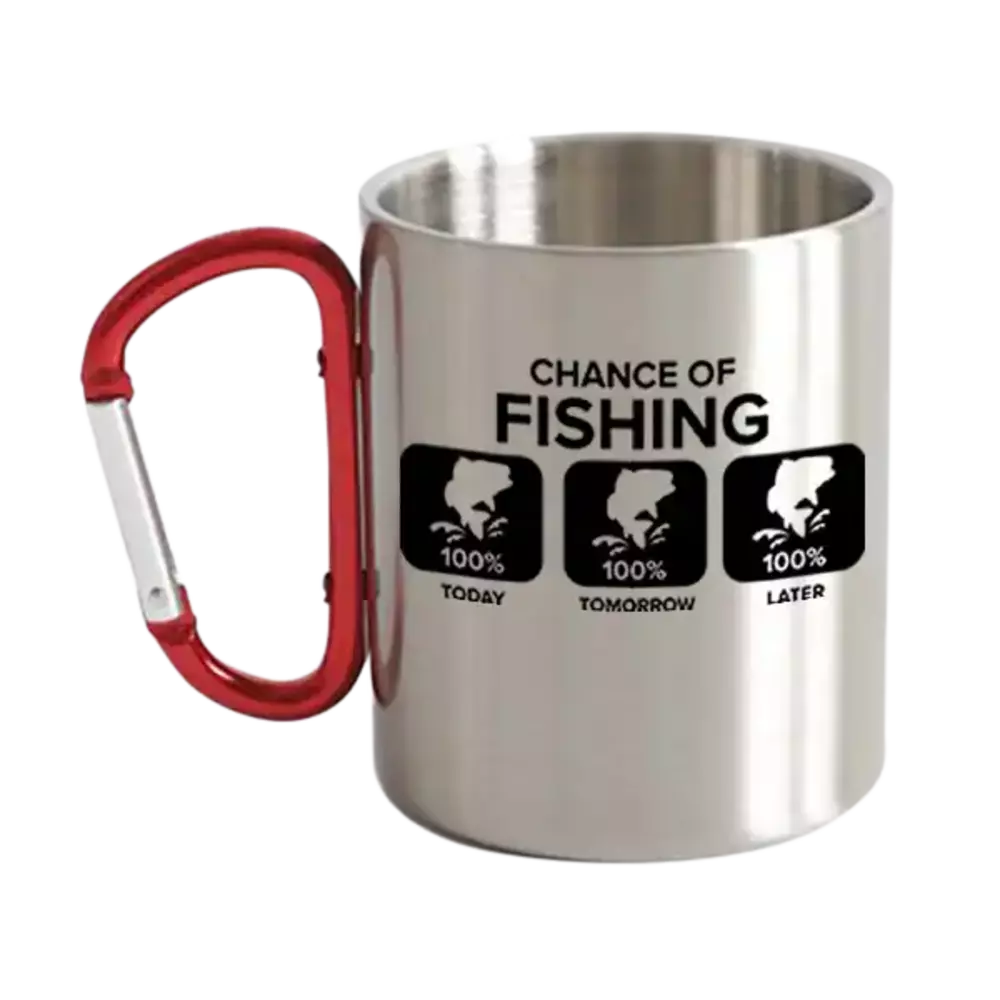 Chance of Fishing Carabiner Mug 12oz