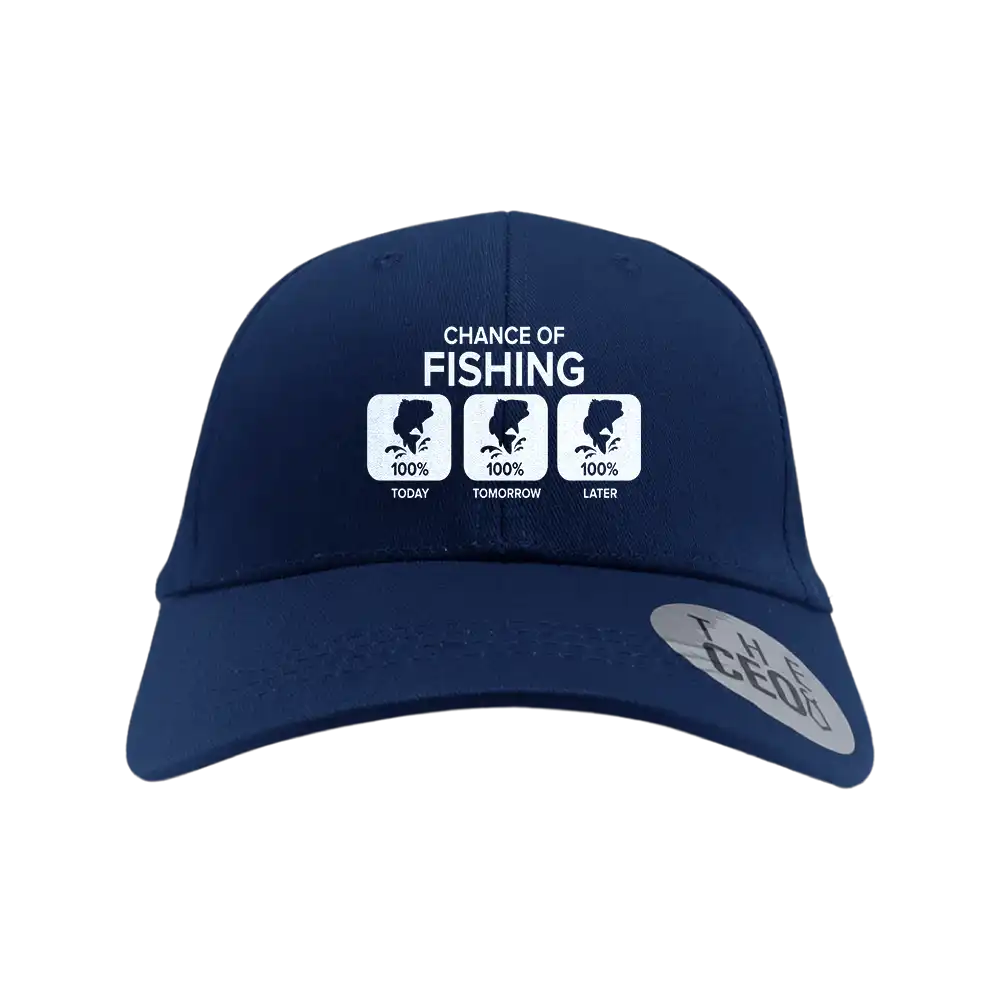 Chance of Fishing Embroidered Baseball Hat
