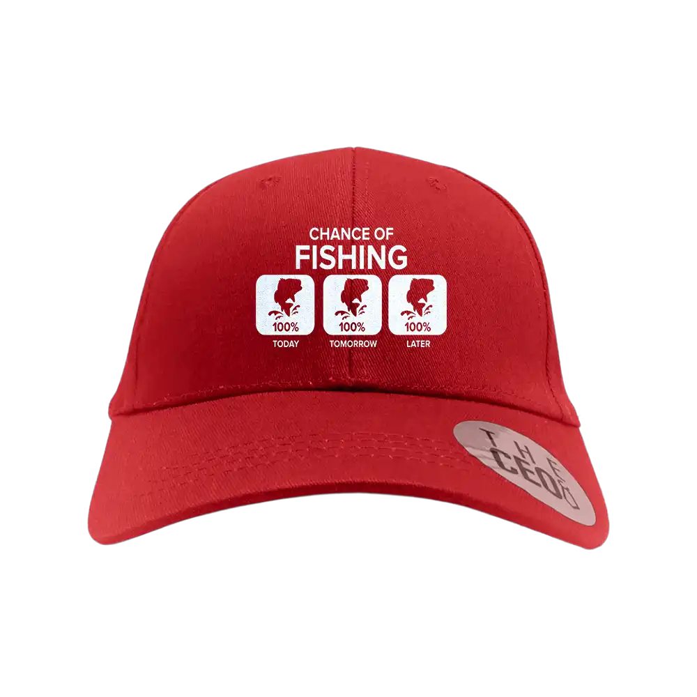Chance of Fishing Embroidered Baseball Hat