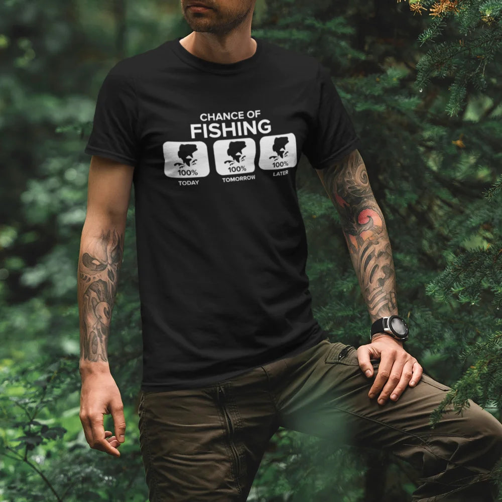 Chance of Fishing Man T-Shirt