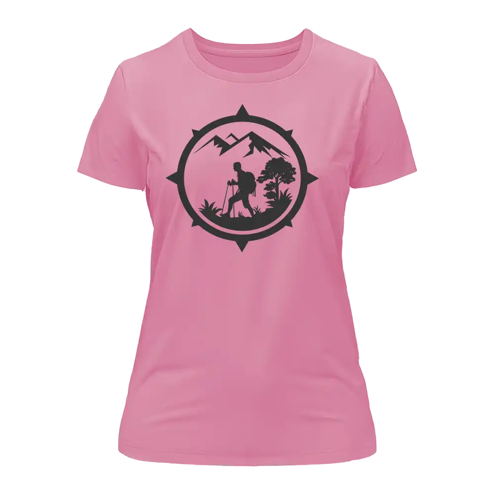 Hiking Mountain Compass T-Shirt for Women