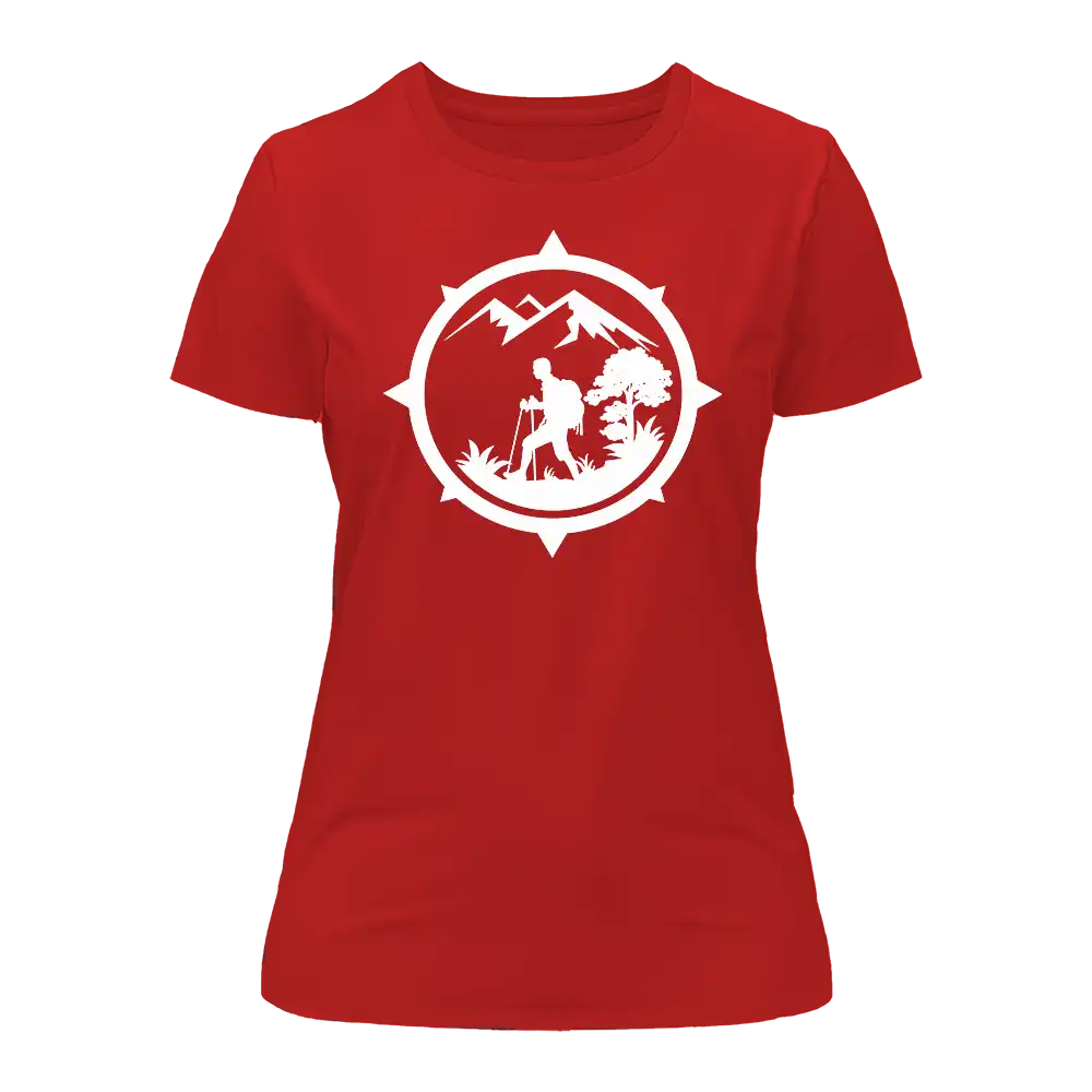 Hiking Mountain Compass T-Shirt for Women