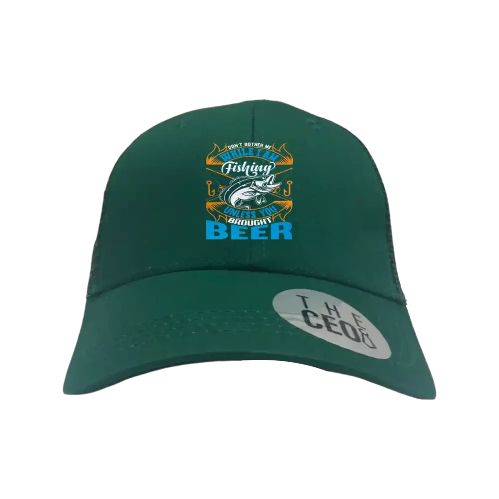 Don't Bother Me While I'm Fishing Embroidered Trucker Hat