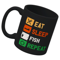 Thumbnail for Eat Sleep Fishing Repeat 11oz Mug