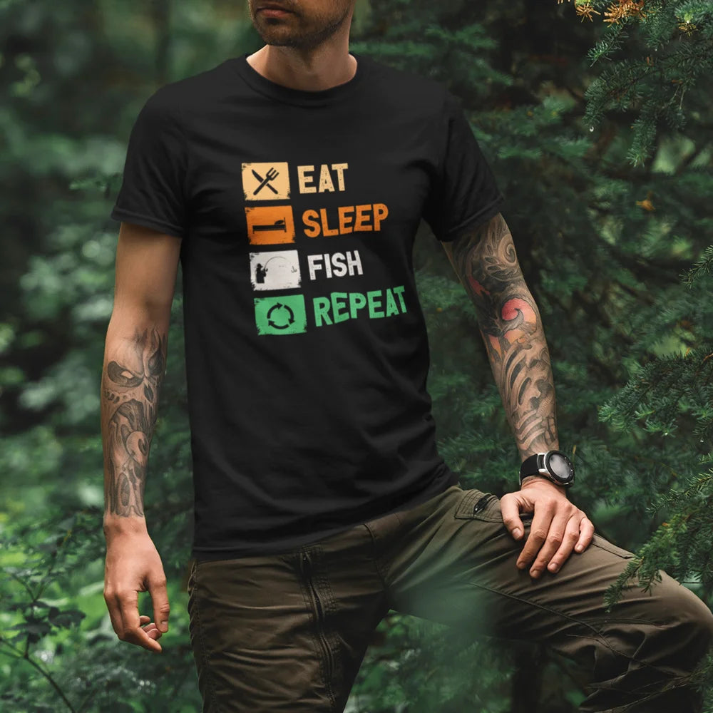 Eat Sleep Fishing Repeat Man T-Shirt