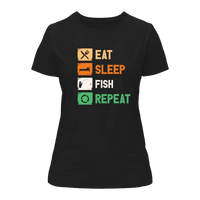 Thumbnail for Eat Sleep Fishing Repeat T-Shirt for Women