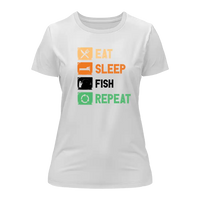 Thumbnail for Eat Sleep Fishing Repeat T-Shirt for Women
