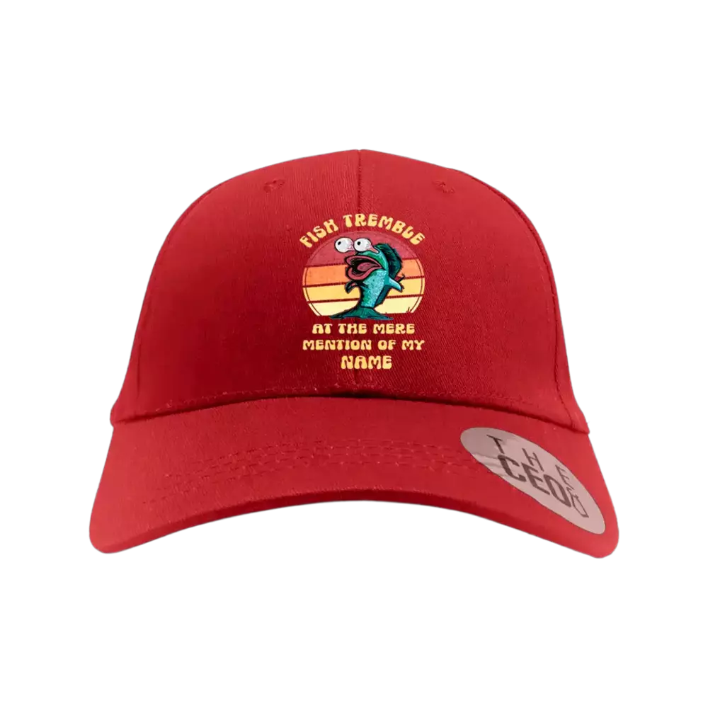 Fish Tremble Printed Baseball Hat