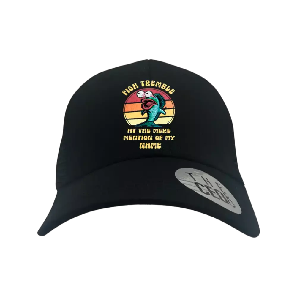 Fish Tremble Printed Trucker Hat