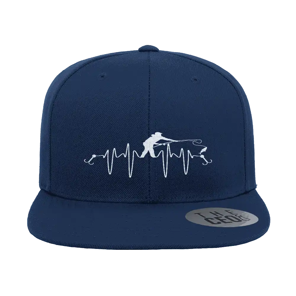 Trendy Apparel Shop Houston Cap - Old English Font Embroidered Flat Bill Snapback (Royal Blue)