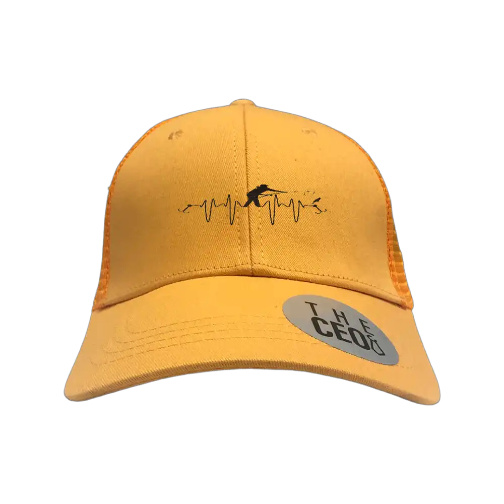 Fishing Heart Beat Embroidered Trucker Hat