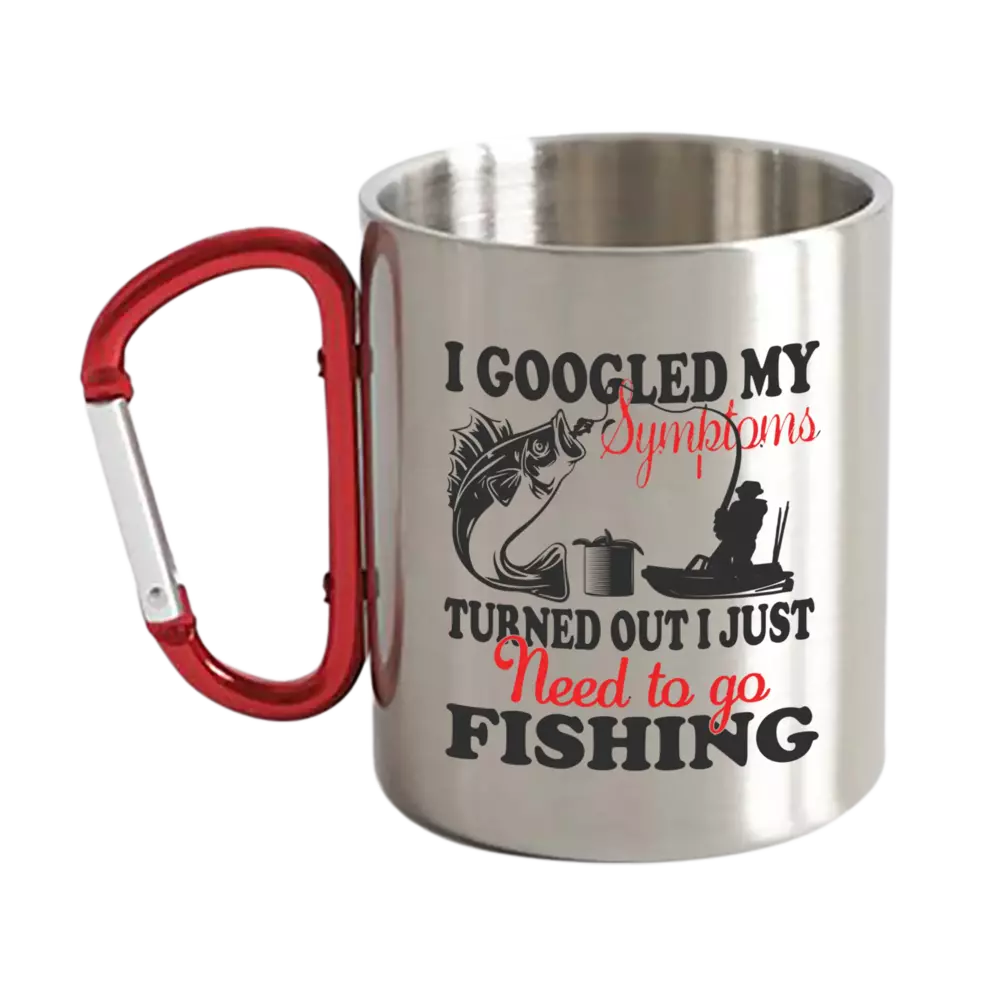 Fishing Symptoms Carabiner Mug 12oz