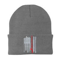 Thumbnail for Fishing Rod American Flag Embroidered Beanie
