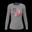 American Flag Fish Women Long Sleeve Shirt