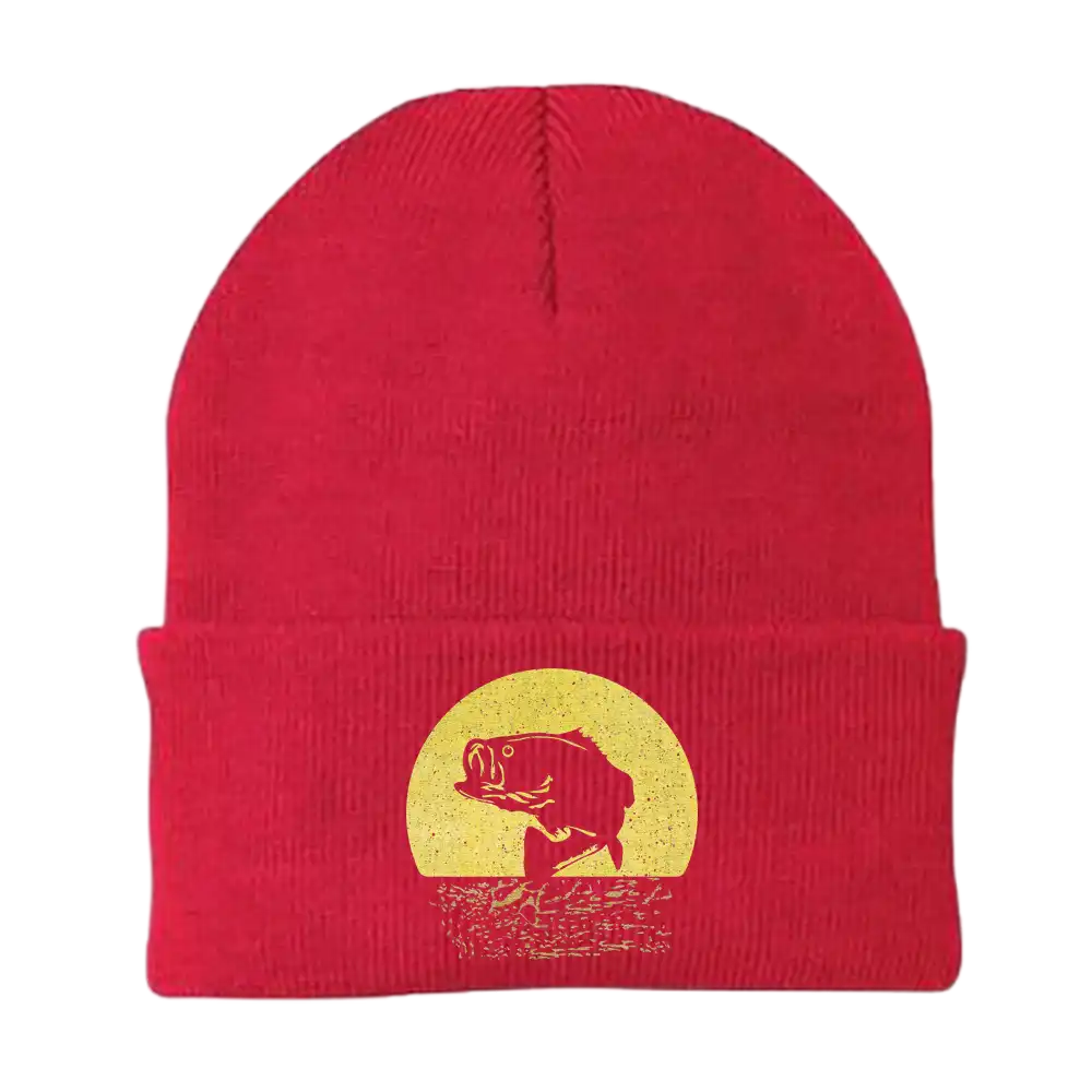 Fishing Embroidered Beanie