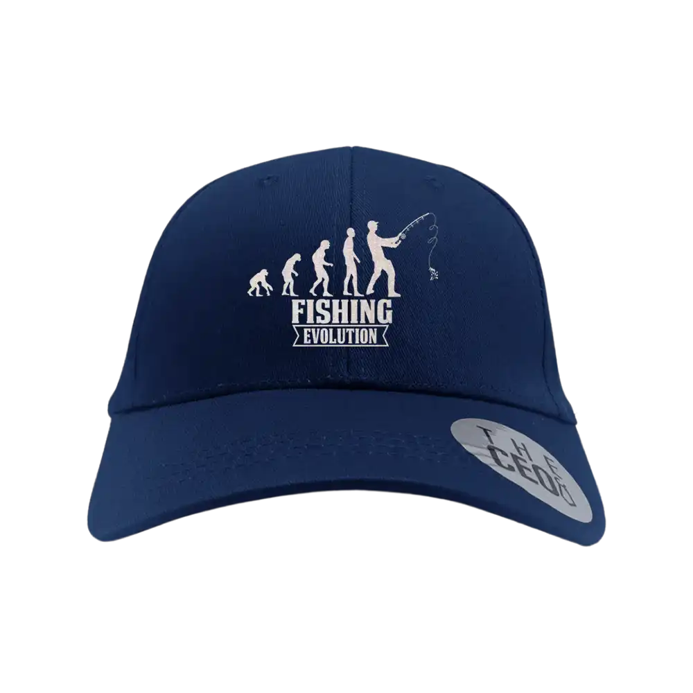 Fishing Evolution Embroidered Baseball Hat