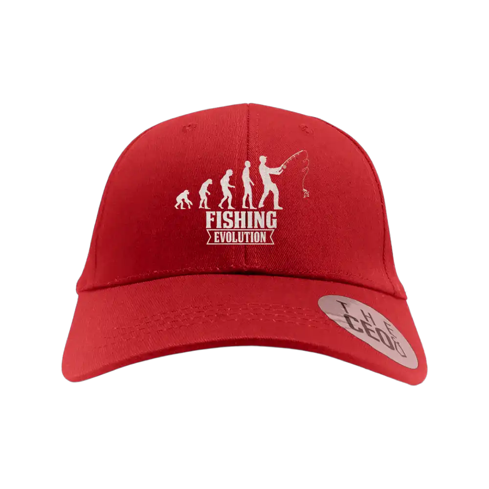 Fishing Evolution Embroidered Baseball Hat