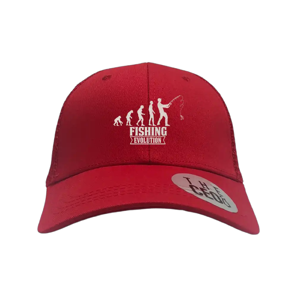 Fishing Evolution Embroidered Trucker Hat