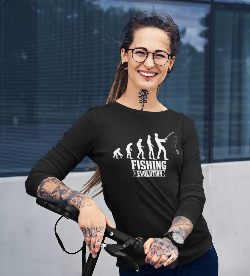 Fishing Evolution Women Long Sleeve Shirt
